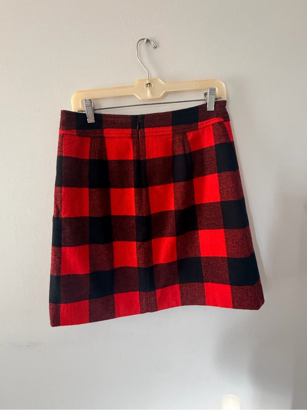 J. Crew Red and Black Buffalo Plaid Mini Skirt